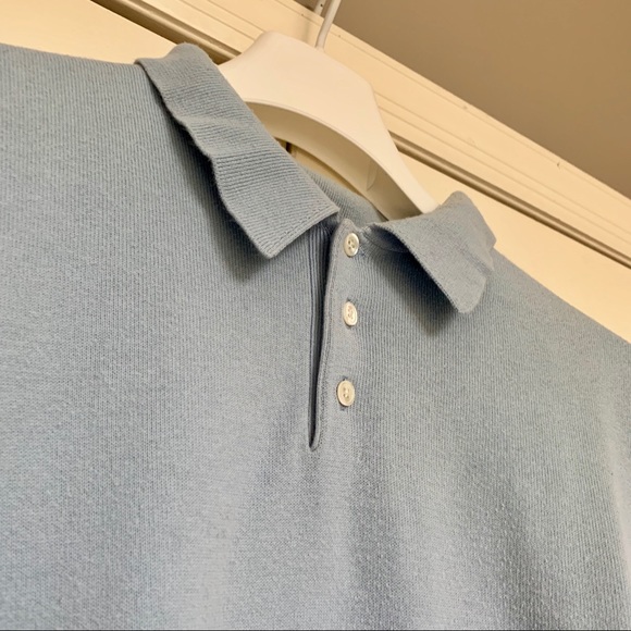 Banana Republic 100% Cotton Baby Blue Polo - Picture 5 of 7